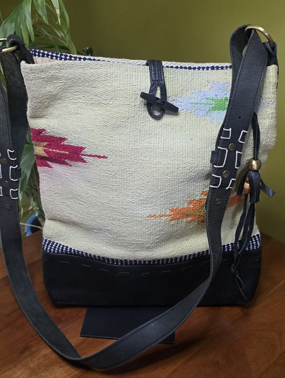 Raj For Anthropologie Carpet Bag Tote Hippie Messenger Festival Southwestern